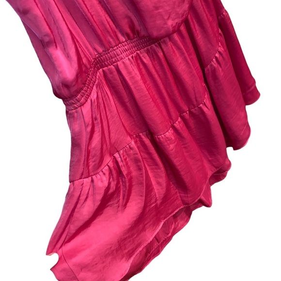steve madden pink pointe assymetrical  tiered mini party dress - Picture 6 of 6
